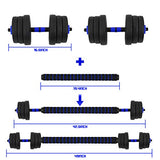 Fitness Dumbbells Set, Upgraded Adjustable Weight Sets up to 44/66Lbs