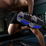 Fitness Dumbbells Set, Adjustable Weight Sets (Blue, 66 lbs)