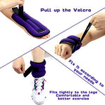 Ankle Weights for Women and Kids (1 lb Each (2 lbs Pair) - Purple)